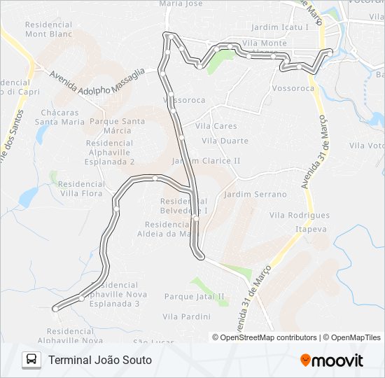 3125 ALPHAVILLE VIA IGUATEMI bus Line Map