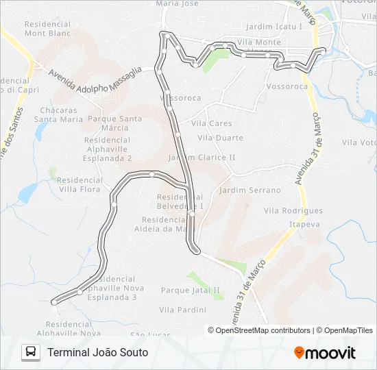 3125 ALPHAVILLE VIA IGUATEMI Bus Line Map