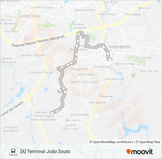 3125 ALPHAVILLE VIA IGUATEMI Bus Line Map