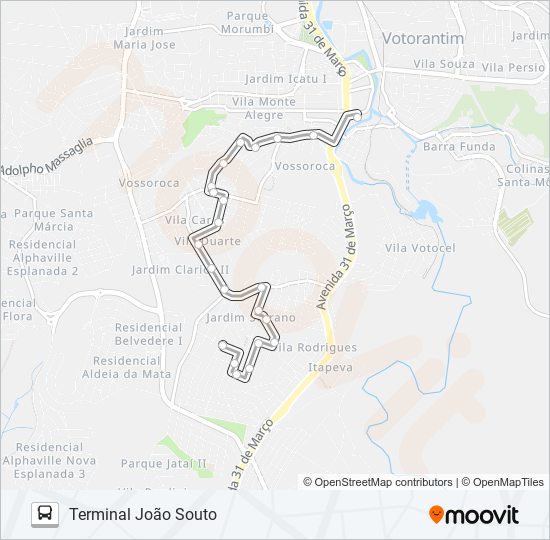 Mapa de 3104 SERRANO VIA VOSSOROCA de autobús