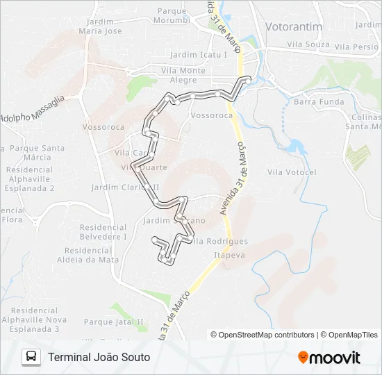 3104 SERRANO VIA VOSSOROCA Bus Line Map