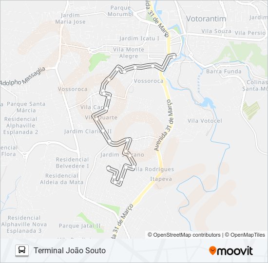 3104 SERRANO VIA VOSSOROCA bus Line Map
