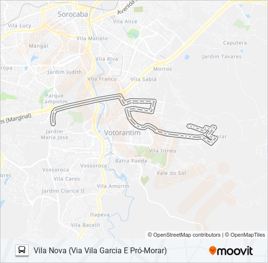 3128 VILA NOVA / SHOPPING IGUATEMI VIA VILA GARCIA bus Line Map
