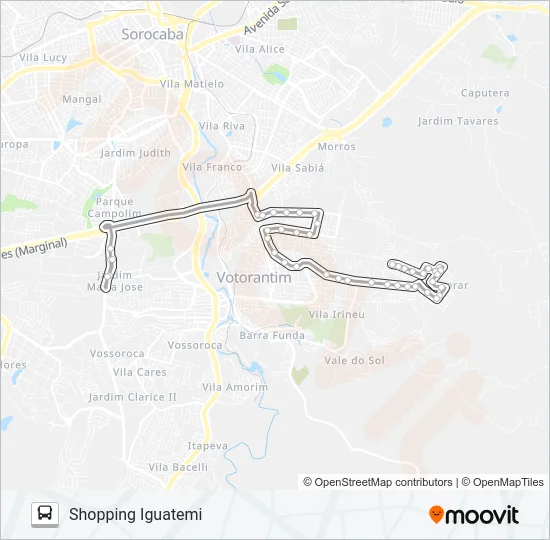 3128 VILA NOVA / SHOPPING IGUATEMI VIA VILA GARCIA Bus Line Map