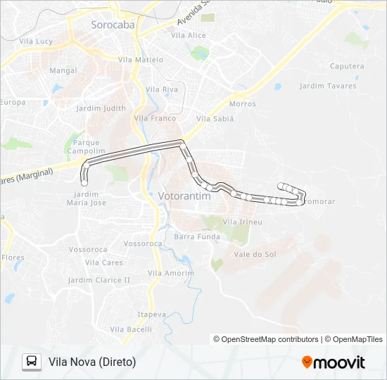 3128 VILA NOVA / SHOPPING IGUATEMI VIA VILA GARCIA Bus Line Map