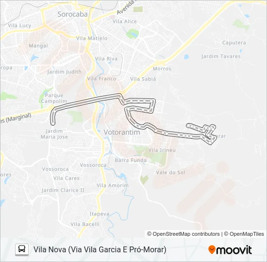 3128 VILA NOVA / SHOPPING IGUATEMI VIA VILA GARCIA Bus Line Map