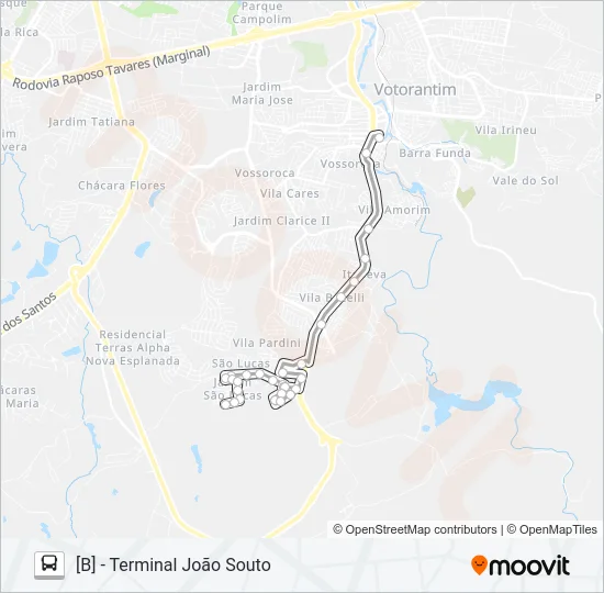 3102 ITAPEVA Bus Line Map