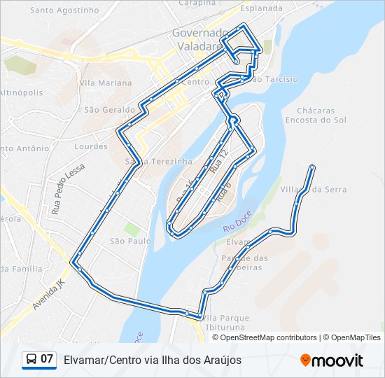 Mapa de 07 de autobús