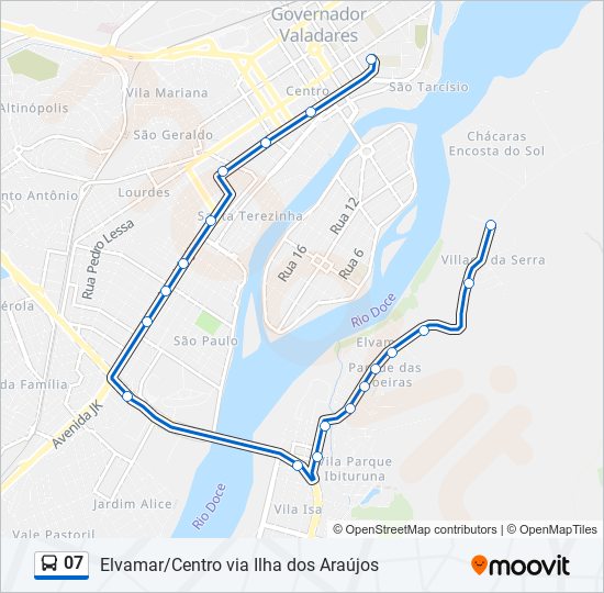 Mapa de 07 de autobús