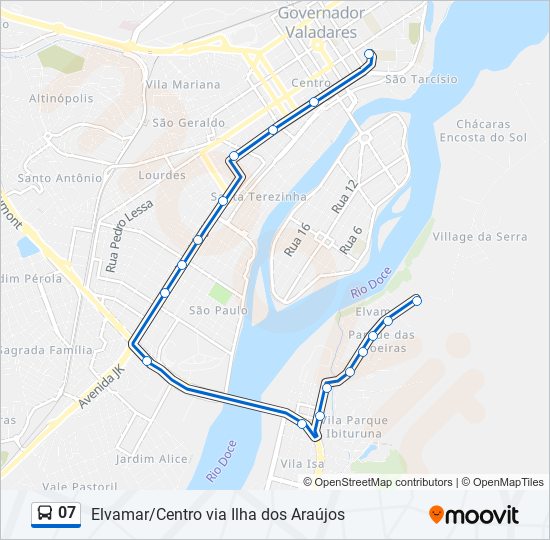 Mapa de 07 de autobús