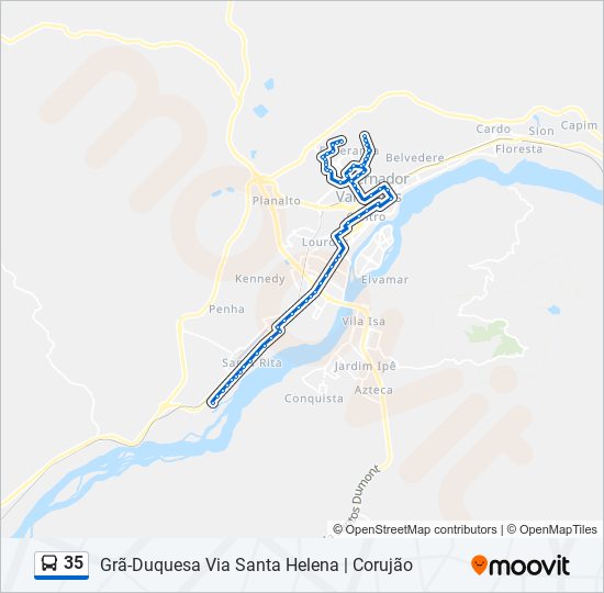 35 bus Line Map