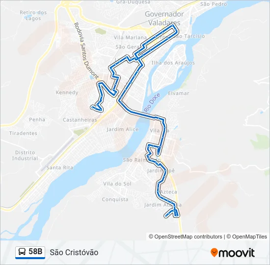 58B Bus Line Map