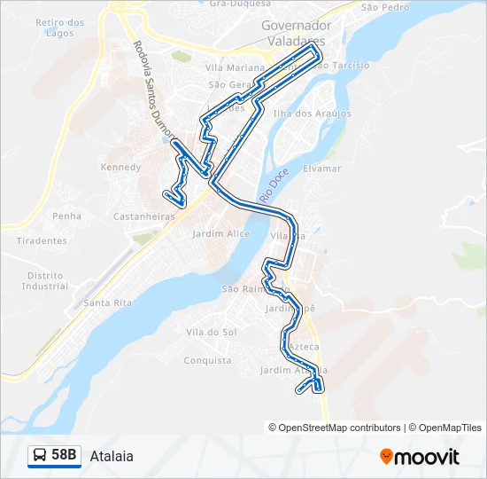 58B Bus Line Map