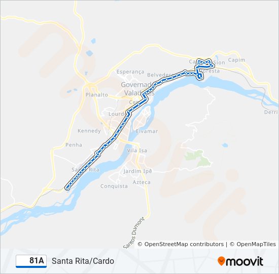 81A bus Line Map