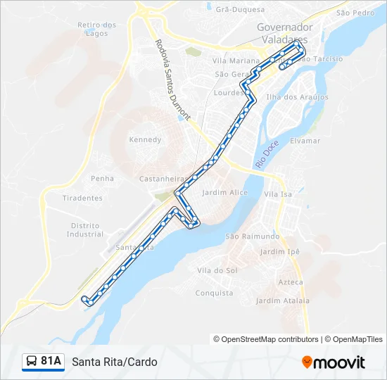 81A Bus Line Map