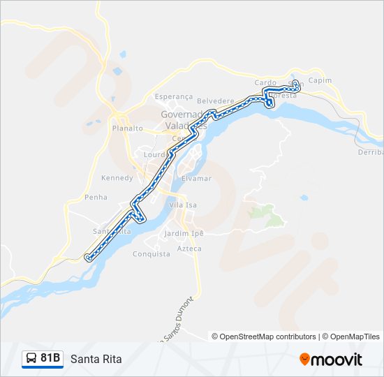 81B bus Line Map