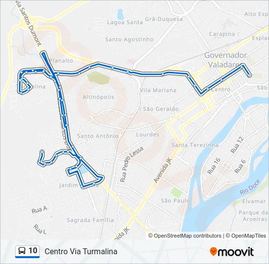 10 Bus Line Map