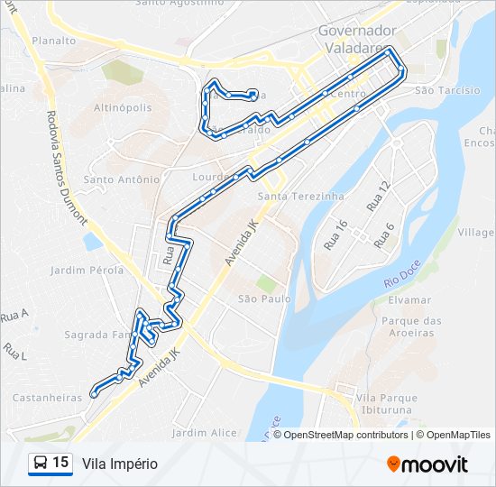 15 bus Line Map