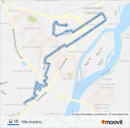 15 Bus Line Map