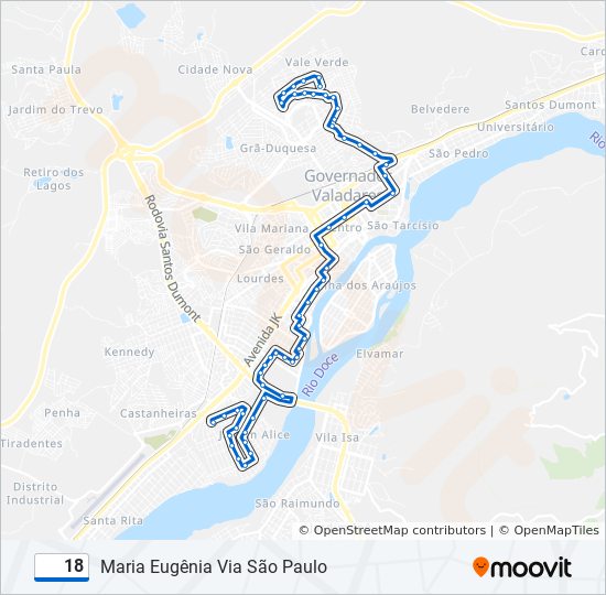 Mapa de 18 de autobús