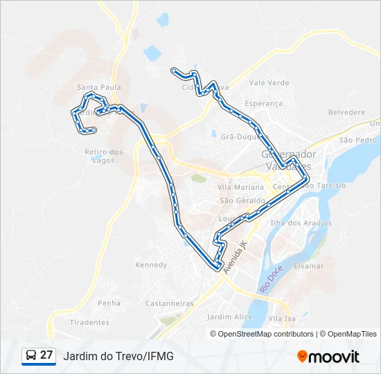 27 Bus Line Map