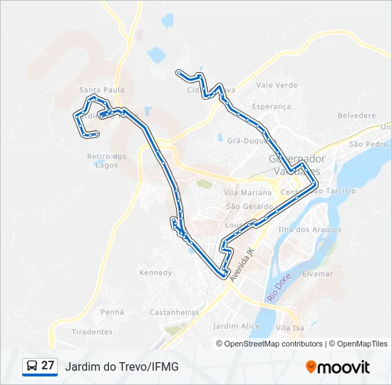 27 Bus Line Map