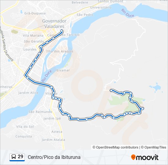 Mapa de 29 de autobús