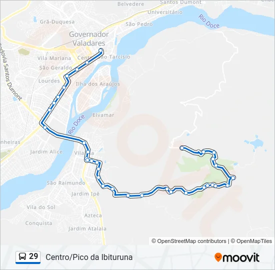 29 Bus Line Map