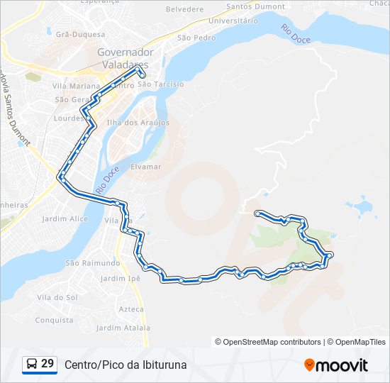 29 bus Line Map