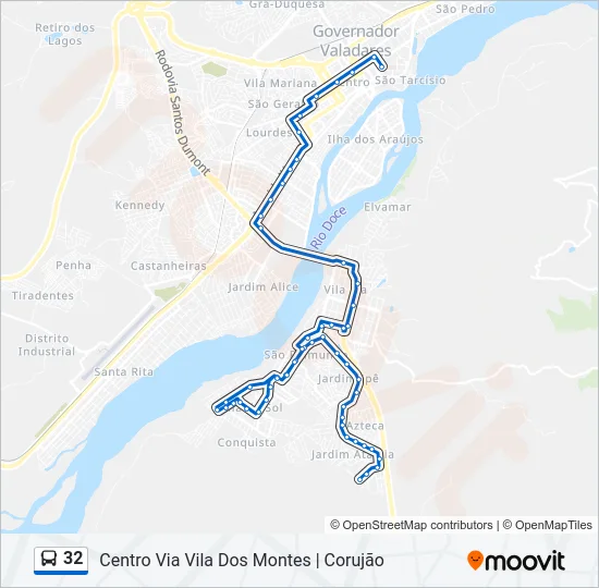 32 Bus Line Map