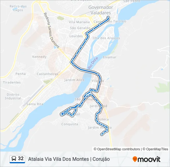 32 Bus Line Map