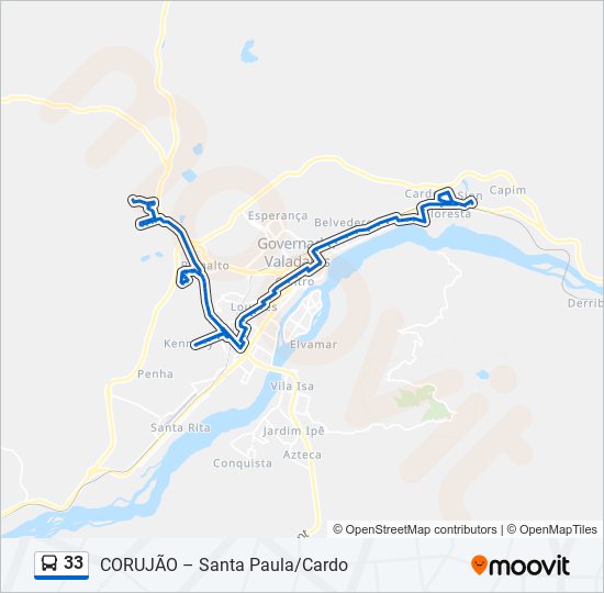 33 bus Line Map