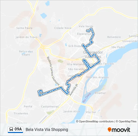 09A Bus Line Map