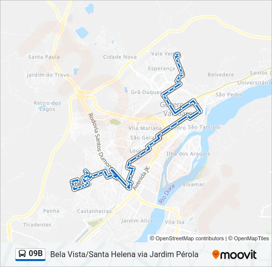 09B Bus Line Map