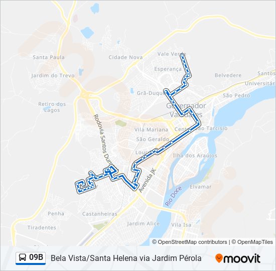 09B bus Line Map