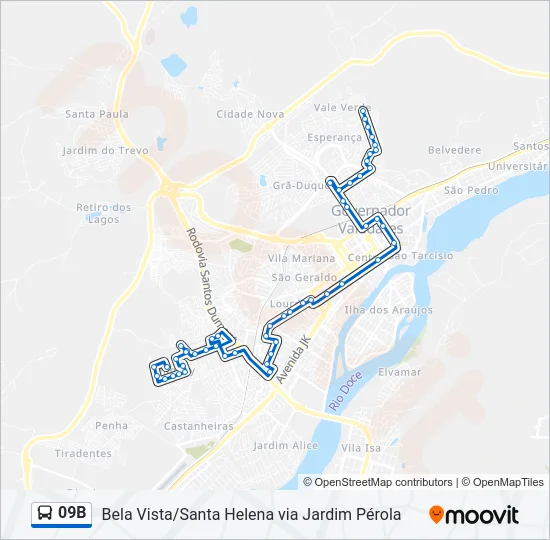 09B Bus Line Map