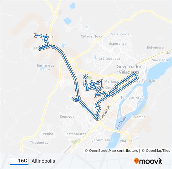 16C bus Line Map