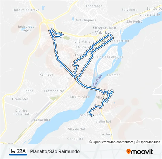 23A Bus Line Map