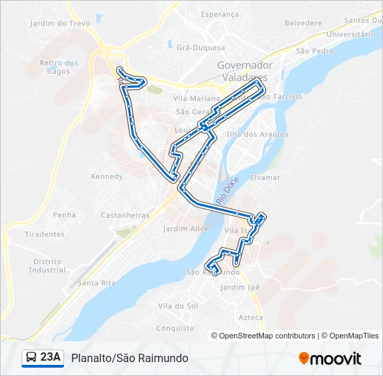 23A Bus Line Map
