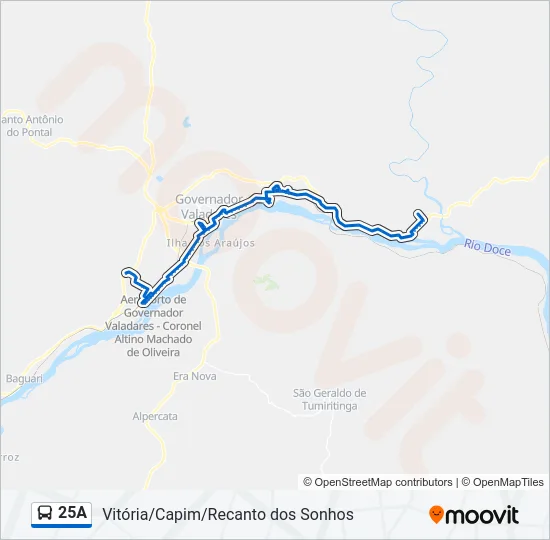 25A Bus Line Map