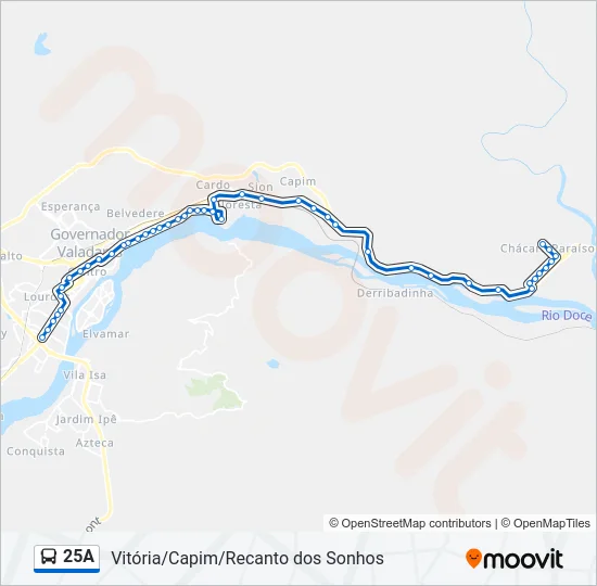 25A Bus Line Map