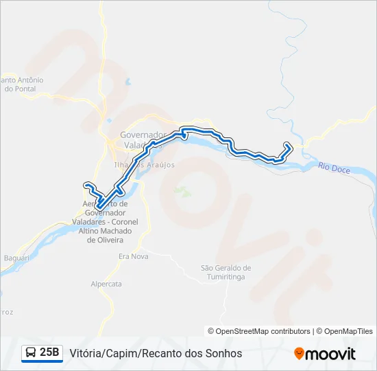 25B Bus Line Map