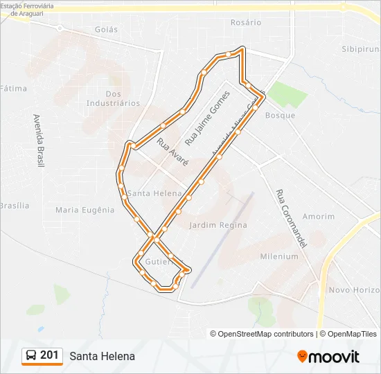 201 Bus Line Map