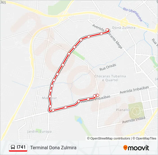 I741 Bus Line Map
