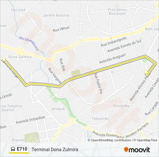 E710 Bus Line Map