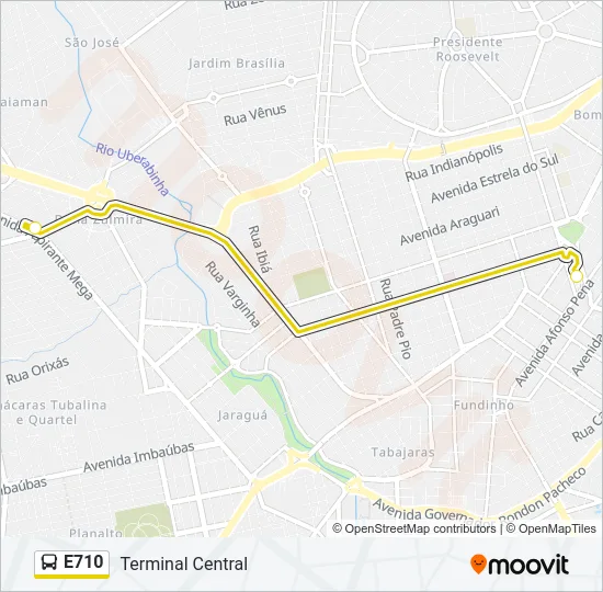 E710 Bus Line Map