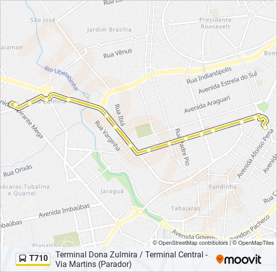 T710 bus Line Map