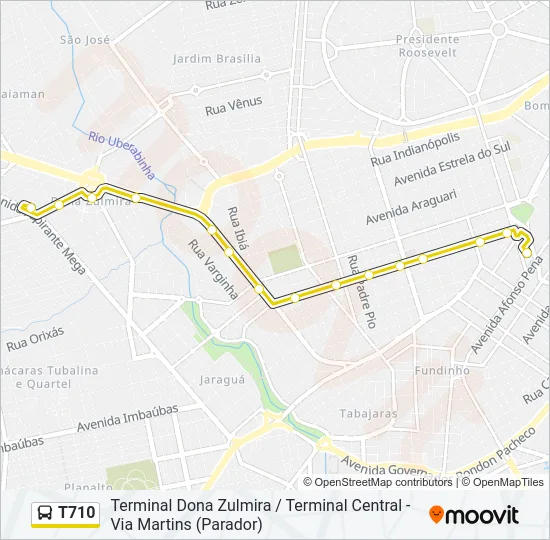 T710 Bus Line Map
