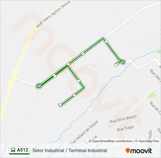 A512 Bus Line Map
