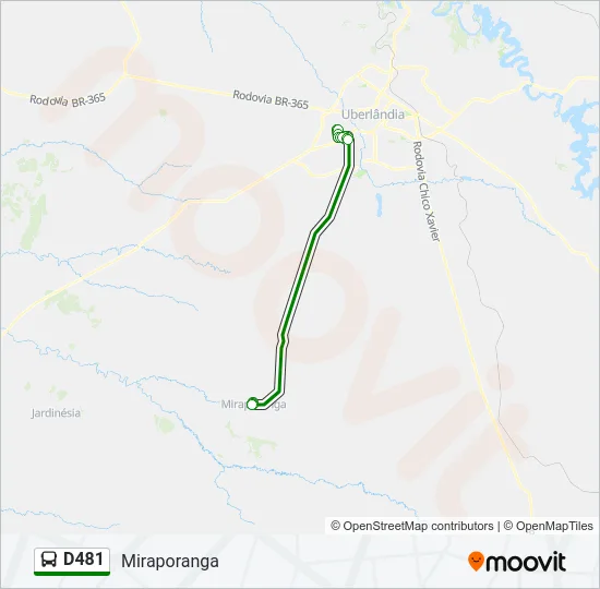 D481 Bus Line Map